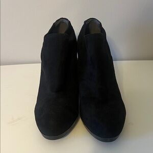 Franco Sarto Black Suede Ankle Booties